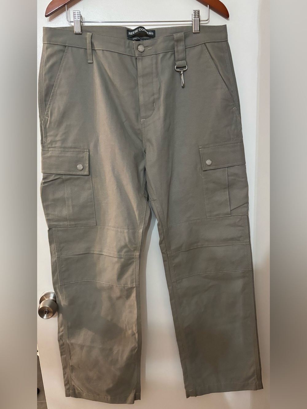 REESE COOPER Men’s Gray Cotton Cargo Trousers Size 34